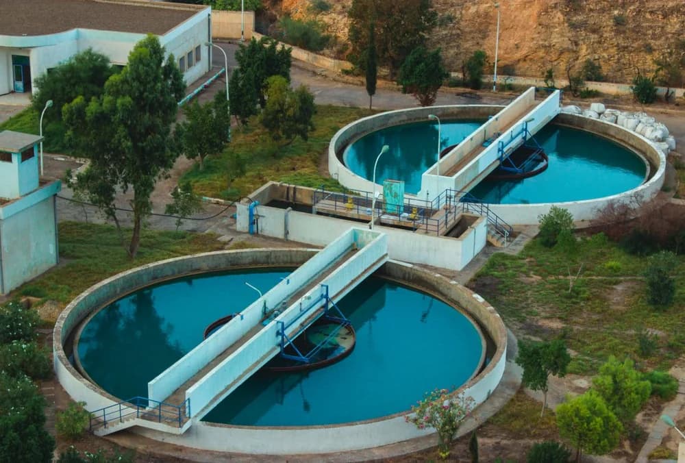 Water treatment station for a factory