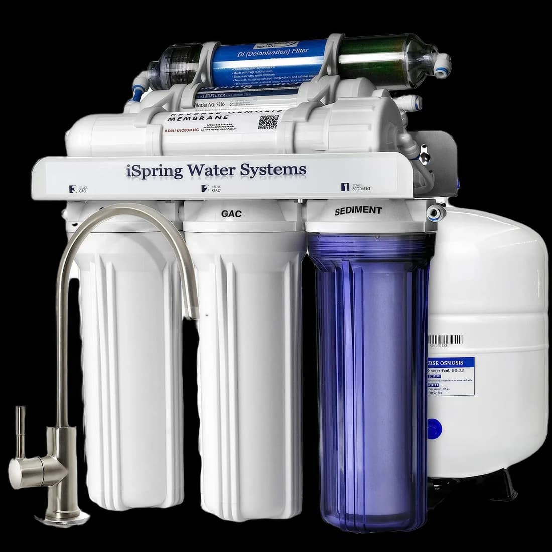 iSpring 6-stage reverse osmosis system (75 GPD)